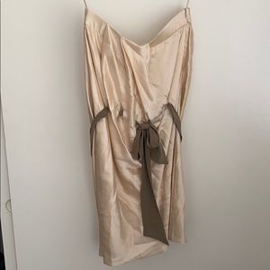 Silk strapless dress